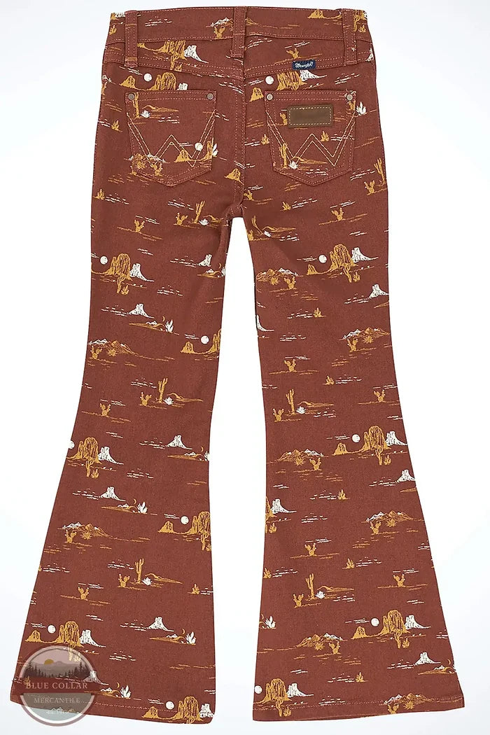 Wrangler 112367555 Girls Desert Print Flare Jeans back view