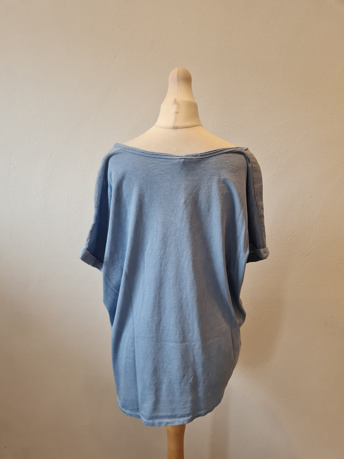 Andromede Paris blue top M/L