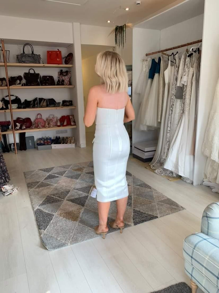 ASOS White scuba Dress 10 New