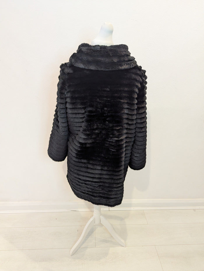 BiBA Black Faux Fur Coat 12