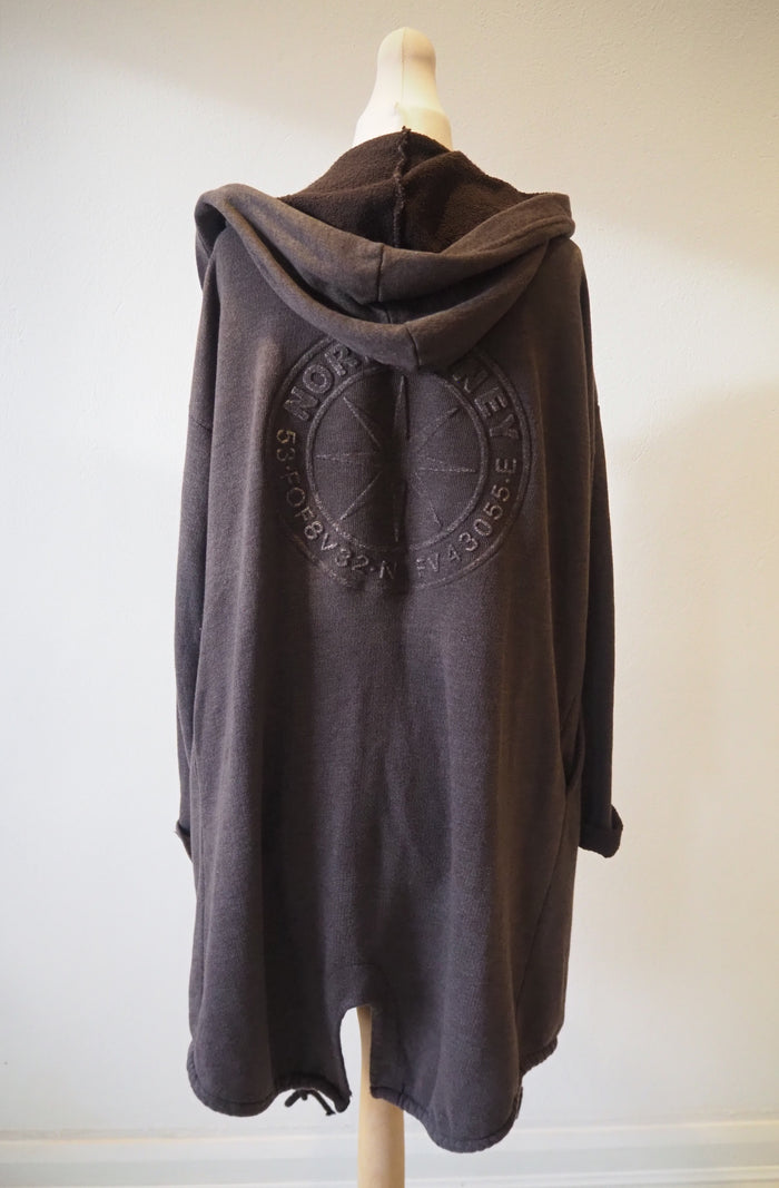 Billi Brown Long Back Detail Cardigan M