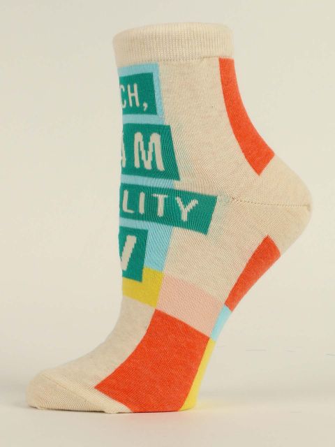 Bitch, I am Reality Tv W-Ankle Socks BLUEQ