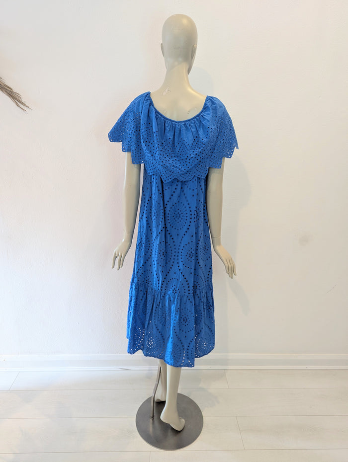 Blue Broderie Anglaise Maxi L
