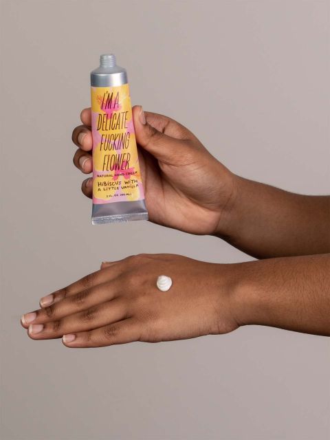 BLUEQ "I'm A Delicate Fucking Flower Natural Hand Cream - Hibiscus With a Little Vanilla BLUEQ