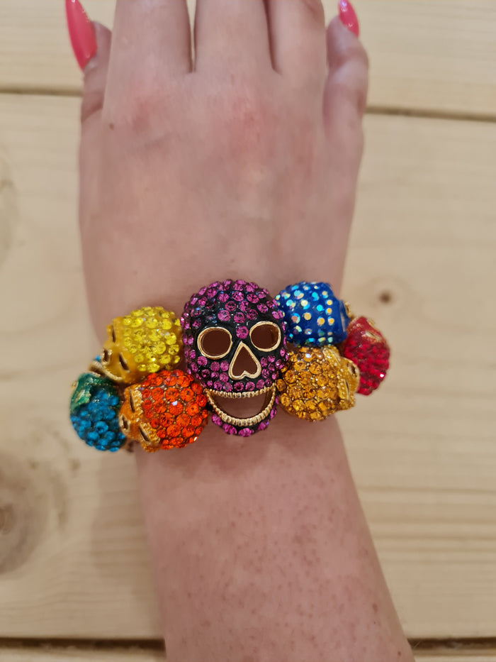 Butler & Wilson multi skull bangle