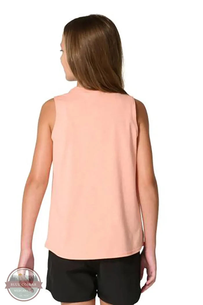 Carhartt CA7182-QA2H Girls Sleeveless Floral T-Shirt in Coral back view