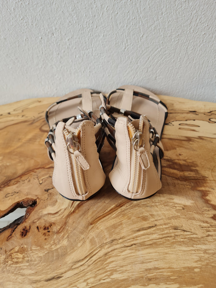 Carvela cream/Brown Sandals 8 New