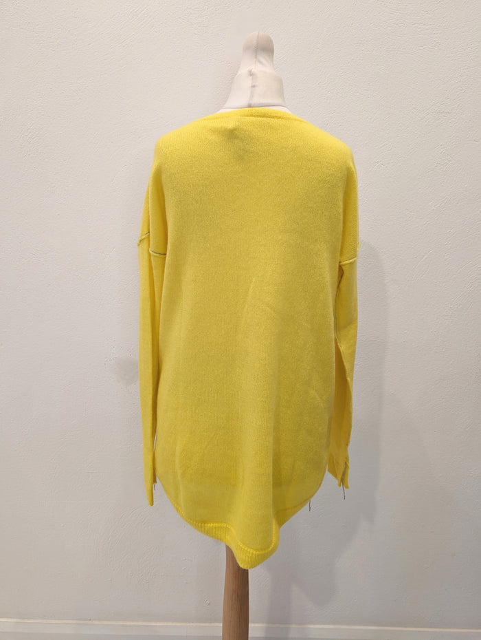 Charli Cashmere Yellow Jumper XS