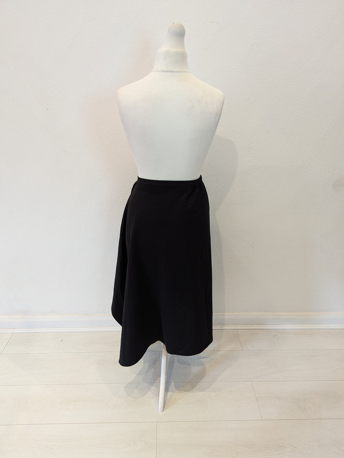 Cos Black Wrap Skirt Size Large NWT RRP £69