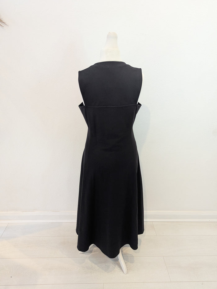 COS Black Zip Front Dress M RRP £95