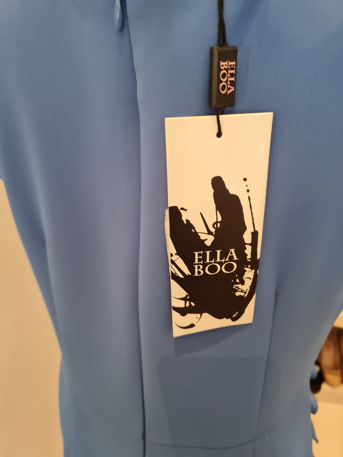 ELLA Bo Blue frill dress 12 RRP £135