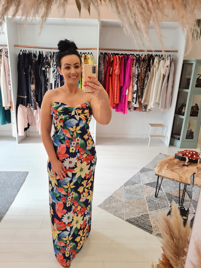 Floral Strapless Maxi Size 14