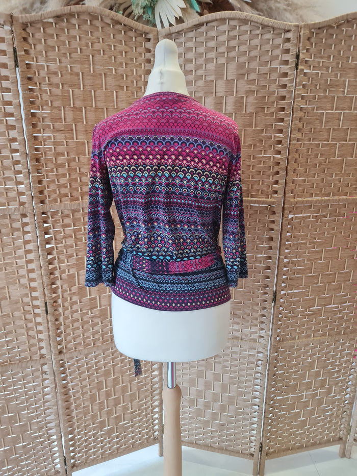 French Connection Ethnic Wrap Top M
