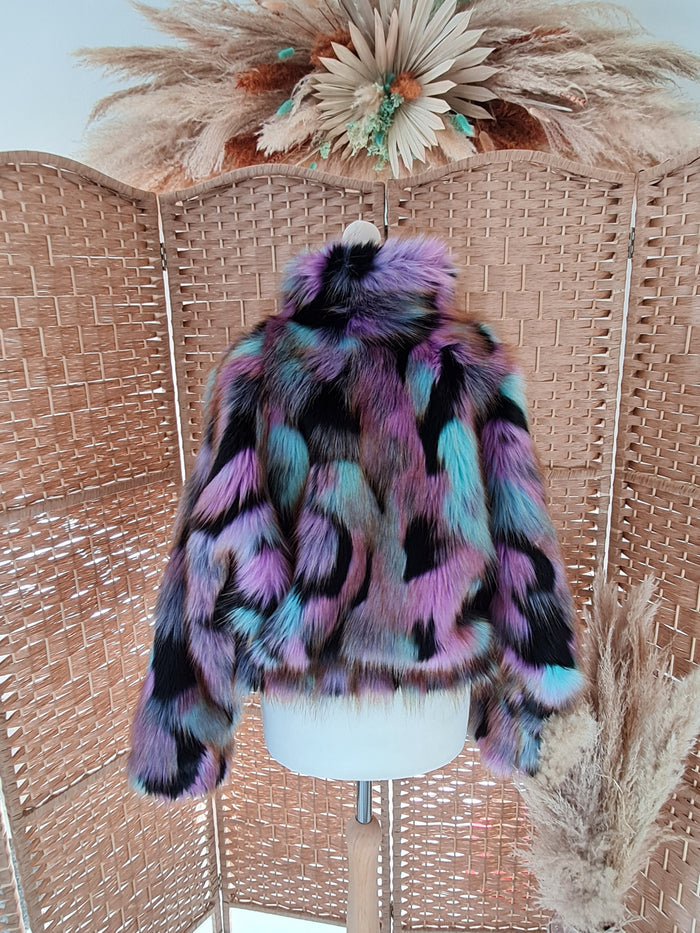 French Connection multi fur bomber S £160