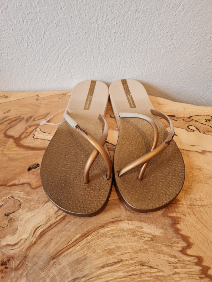 Gold Tone flip flops 4