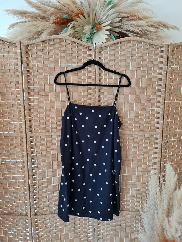 H&M Spot linen summer dress M
