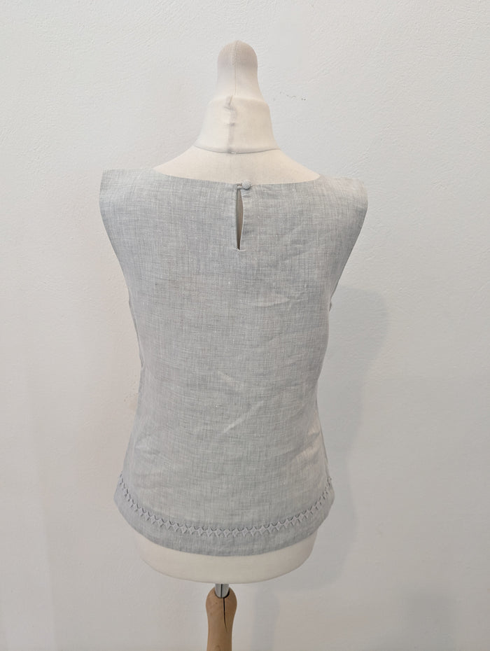 Hobbs Grey Linen Top 8
