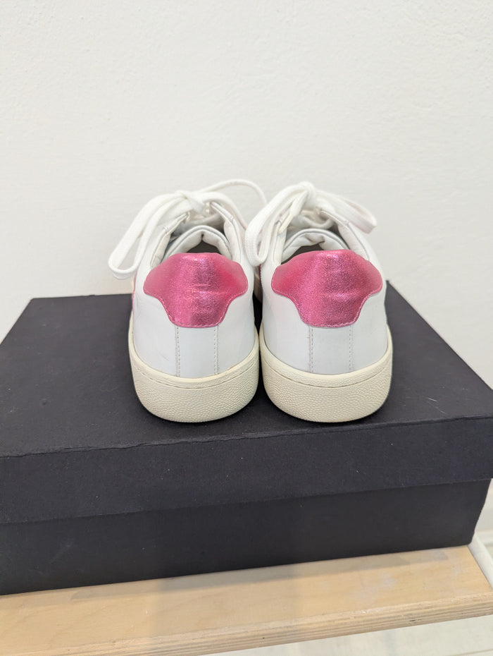 Hush Pink stripe trainers 5