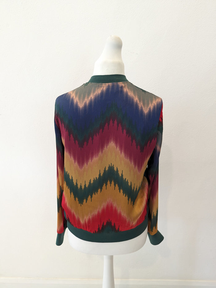 JS Millenium Green Multi Bomber Jacket M