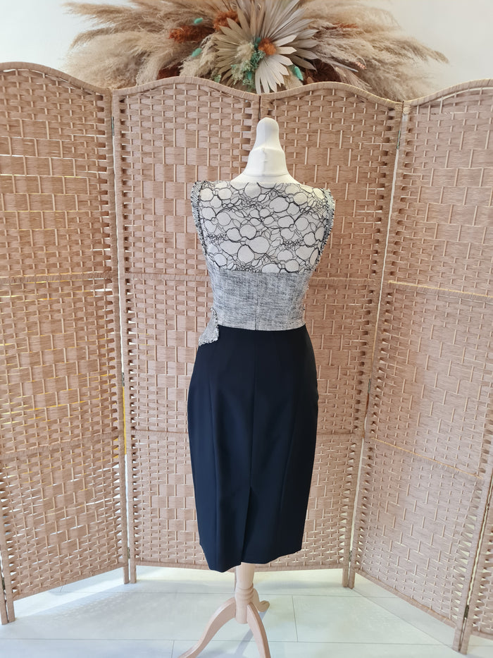 Karen Millen Black Tweed Dress 8