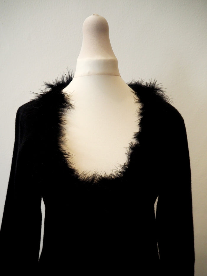 LK Bennett Black Knitted Dress Size 8