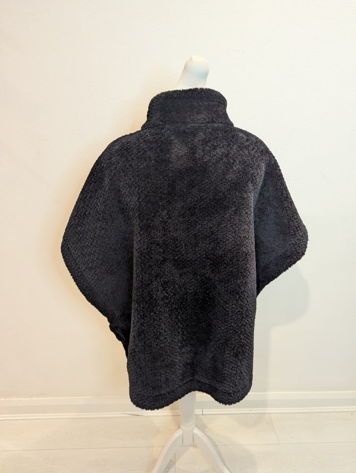Marella Black Teddy Cape one size