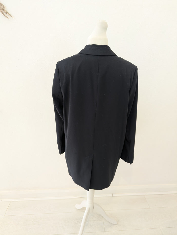 M&S Black oversized Blazer 14