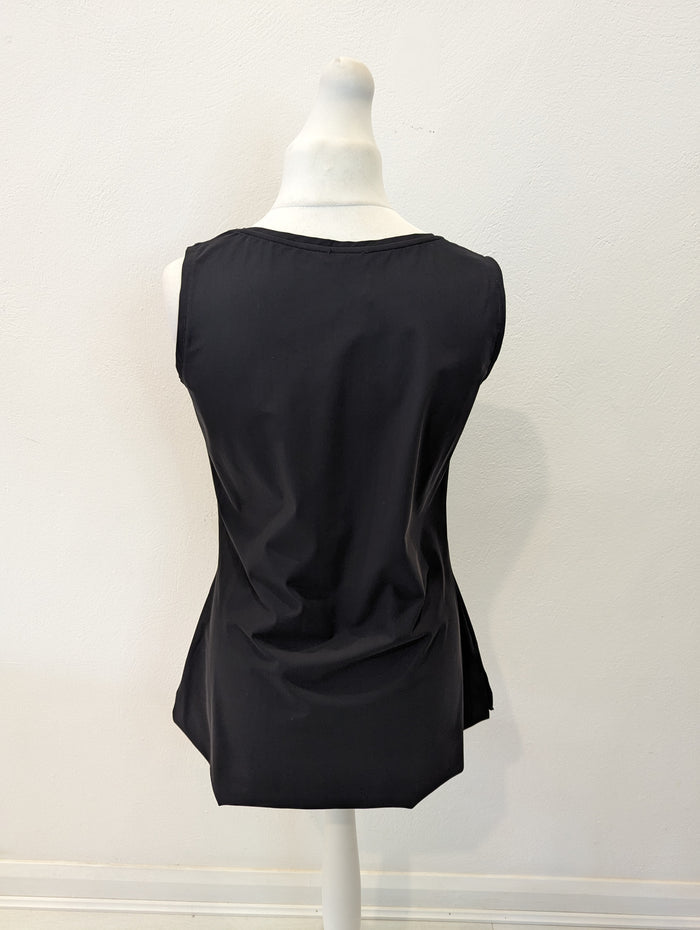 Naya Black Vest Top Size 2