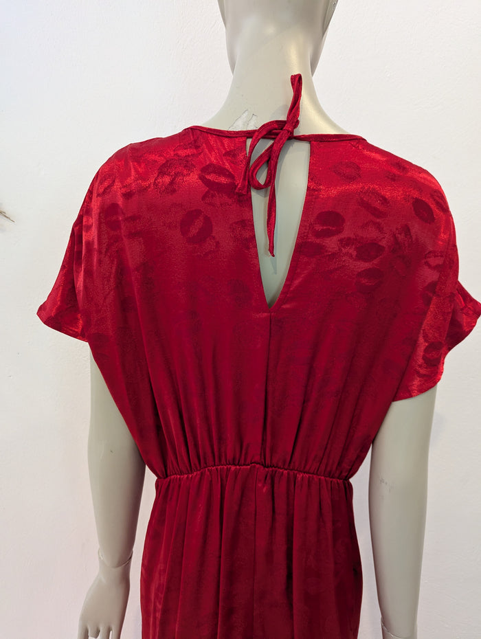 NFD red kiss print dress 10 NWT RRP £99