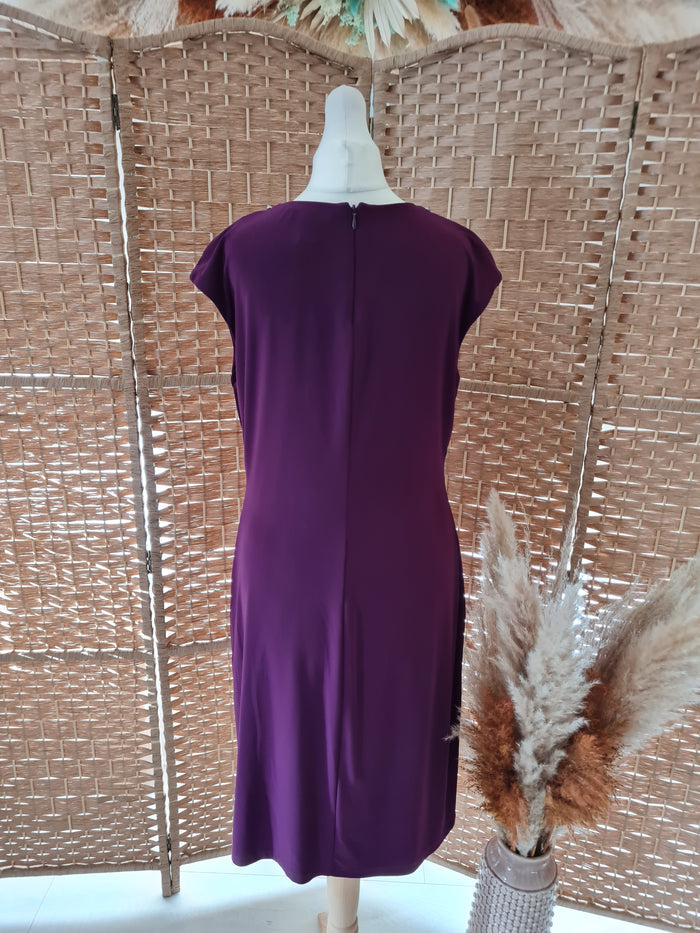 Ralph Lauren Puple Jewelled Neck Dress 10