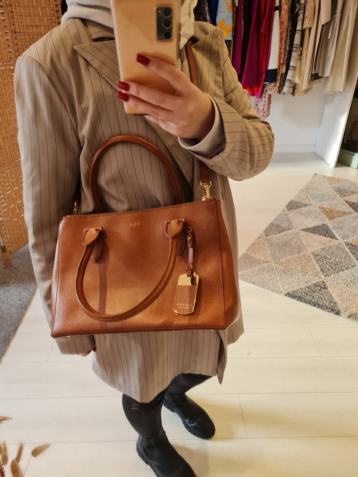 Ralph Lauren Tan Tote with crossbody strap