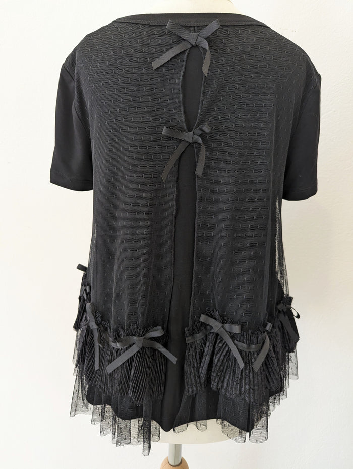 Red Valentino Black Bow Top S