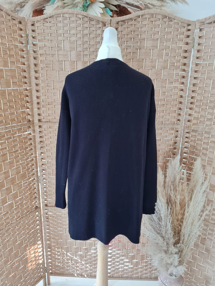 River Island Black Stud Cardigan S