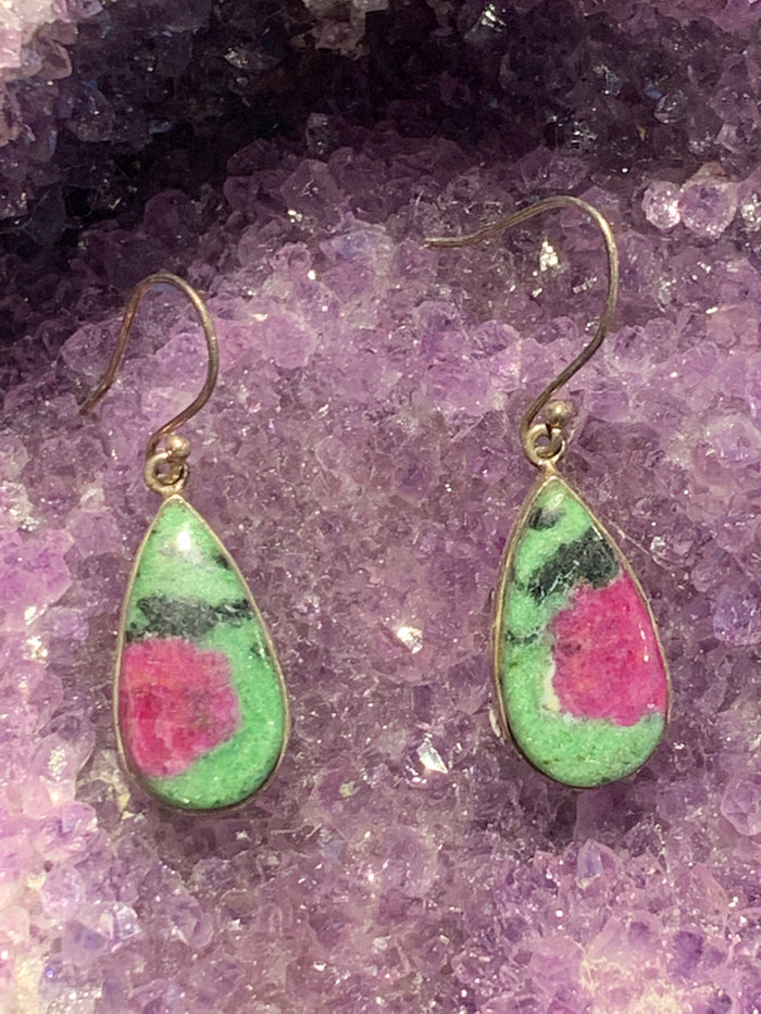 Ruby Zoisite Earrings