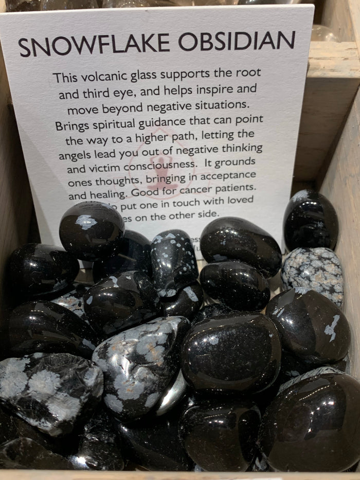 Snowflake obsidian x 4