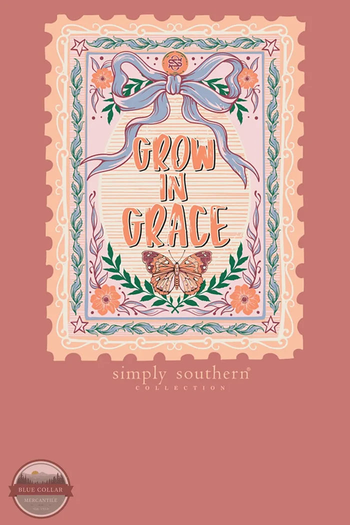 Simply Southern SS-GROW-MAPLE Grow In Grace Short Sleeve T-Shirt print image