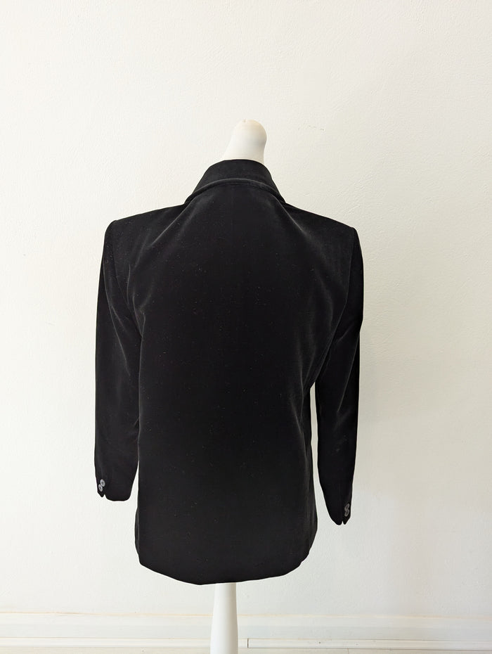 St Michaels Black Velvet Blazer 14