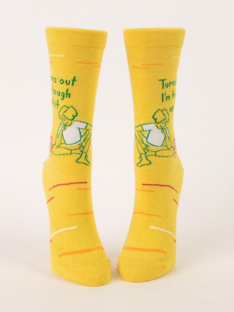 Turns Out I'm Tough As Shit W-Crew Socks BLUEQ