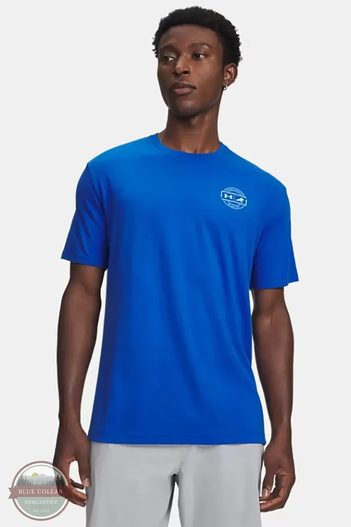 Under Armour 6013087 UA X BlacktipH Fish Species T-Shirt blue front shown