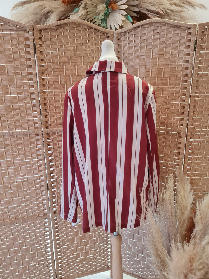 Vila Red Stripe Blazer 44 RRP £42
