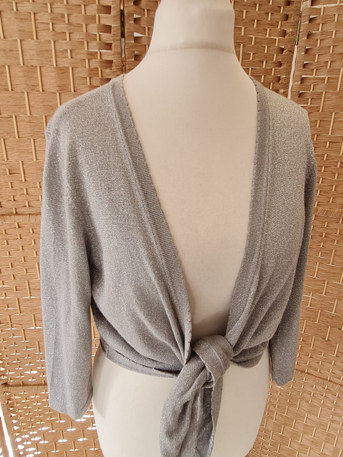 Wallis Silver sparkle bolero M