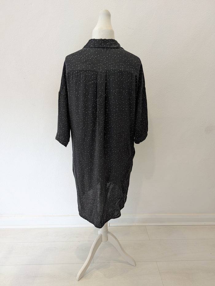Whistles Black Smock Dress Size Medium