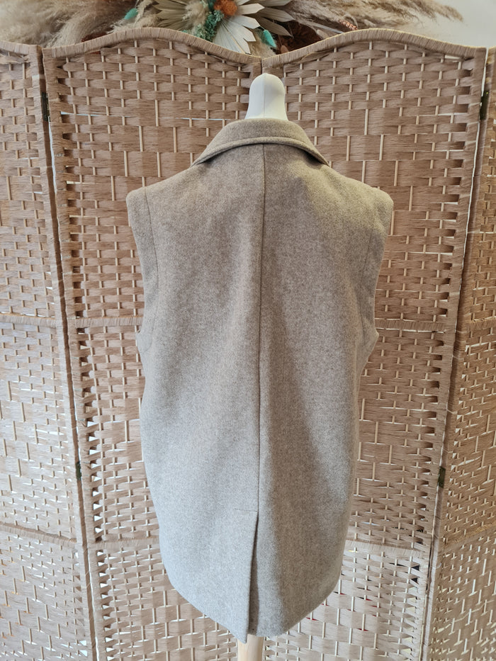 Zara Beige Gilet XS