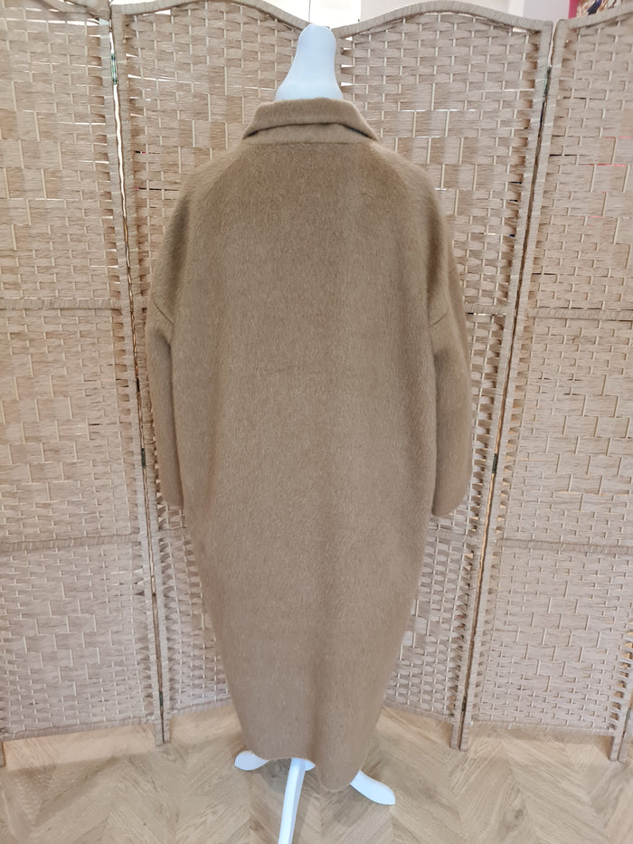 Zara Camel Wool Coat Size XL
