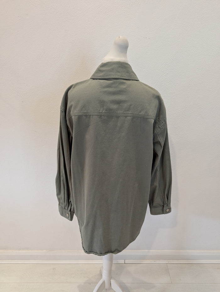Zara Green Shacket Size Large NWT RRP £30