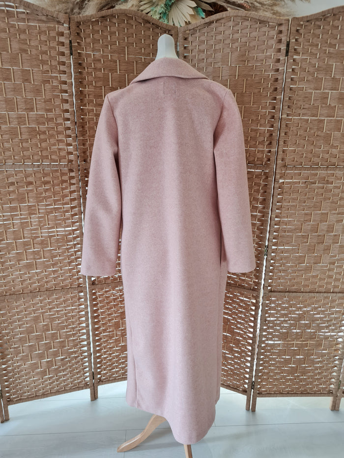 Zara Pink Overcoat Small