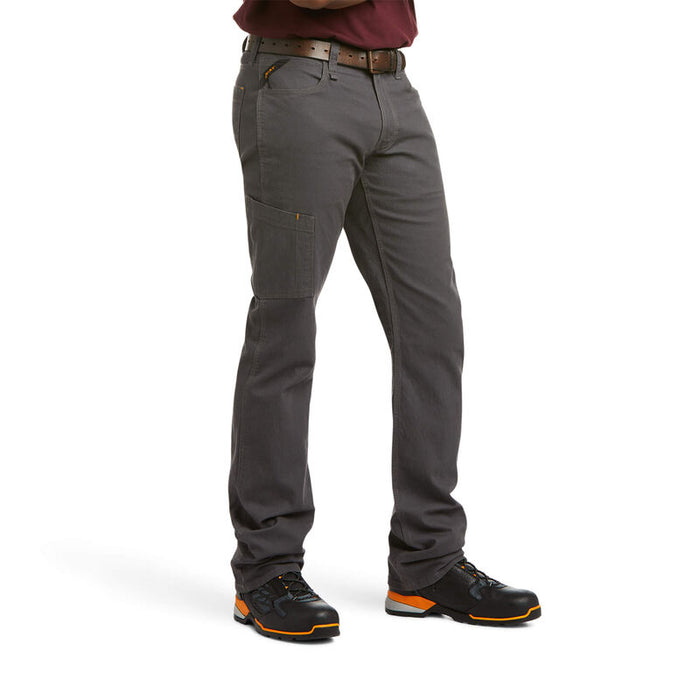 Ariat 10030250 Rebar M4 Low Rise DuraStretch Made Tough Stackable Straight Leg Pant, Rebar Grey