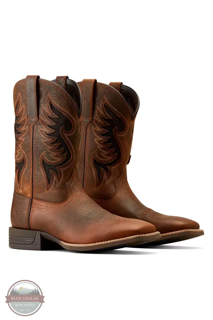 Ariat 10051035 Cowpuncher VentTEK Western Boot in Brown Rowdy Pair View