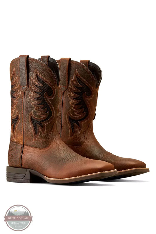 Ariat 10051035 Cowpuncher VentTEK Western Boot in Brown Rowdy Pair View