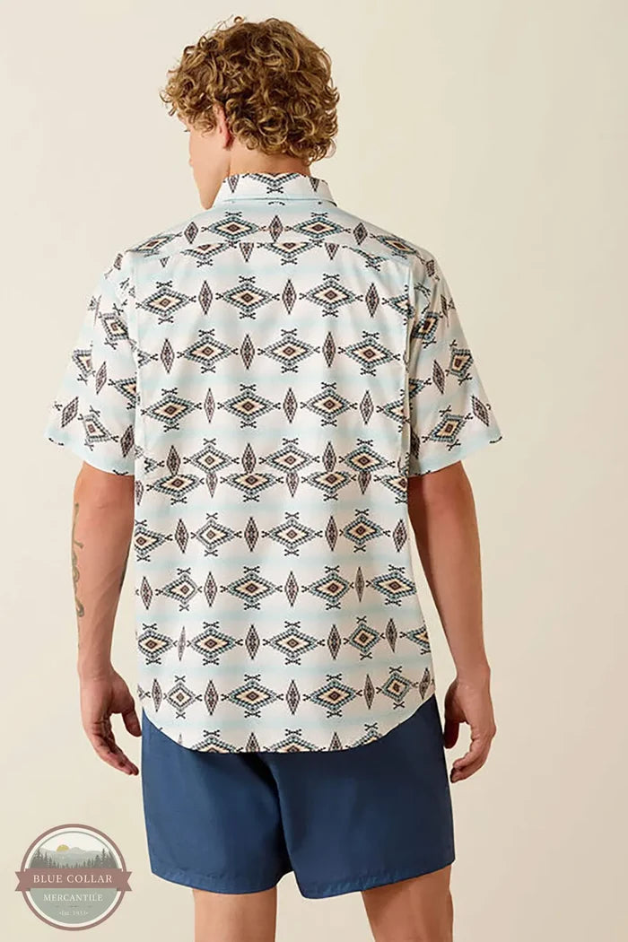 Ariat Men's Printed VentTEK Classic Fit Shirt in Off White back view